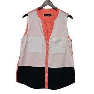 Ivanka Trump Colorblock Sleeveless Top